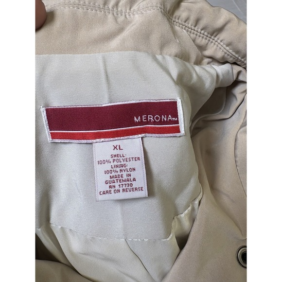 Womens Merona tan‎ button up coat, size Extra Large (XL) - Picture 2 of 4